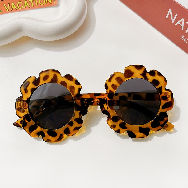 New Kids Sunglasses Children Round Flower Sunglasses Girls Boys Baby Sport Shades Glasses UV400 Outdoor Sun Protection Eyewear