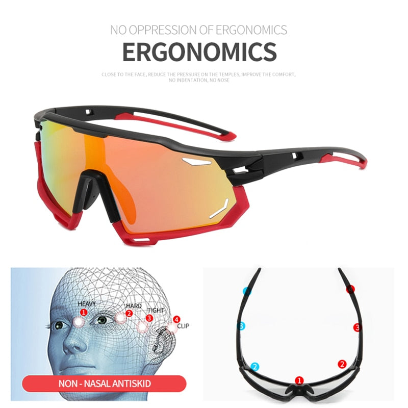 Photochromic Sports Glasses Men&#39;s and Women&#39;s Polarized Bike Eyewear Mountain MTB Cycling UV400 Sunglasses Bicycle Road Goggles