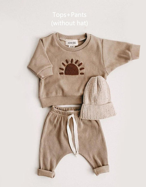 Load image into Gallery viewer, Baby Clothes Set 2023 Spring Toddler Baby Boy Girl Casual Tops + Loose Trousers 2pcs Newborn Baby Boy Clothing Outfits
