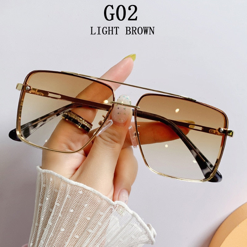 Sunglasses Women 2022 Square Fashion Glasses Rimless Shades  Retro Vasos Decorativos Lunette De Soleil Femme Zonnebril Dames Sol