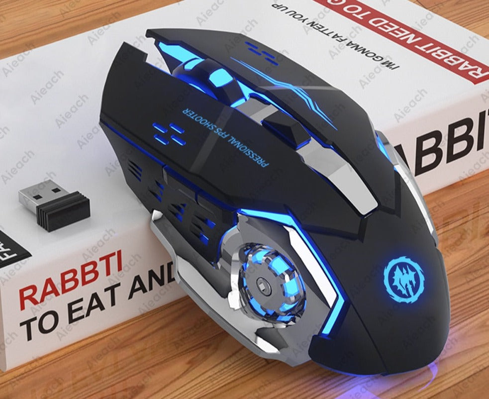 Rechargeable Wireless Mouse Gaming Computer Silent Bluetooth Mouse USB Mechanical E-Sports Backlight PC Gamer Mouse For Computer