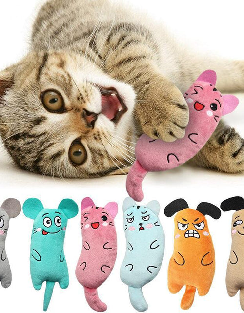 Load image into Gallery viewer, Cute Cat Toys Funny Interactive Plush Cat Toy Mini Teeth Grinding Catnip Toys Kitten Chewing Squeaky Toy Pets Accessories
