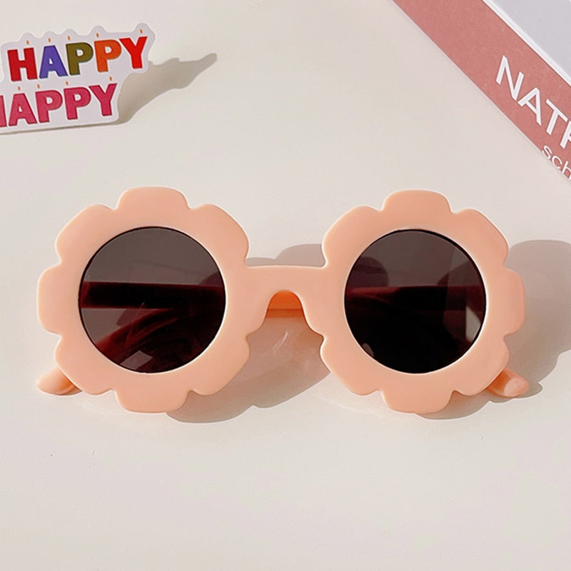 New Kids Sunglasses Children Round Flower Sunglasses Girls Boys Baby Sport Shades Glasses UV400 Outdoor Sun Protection Eyewear