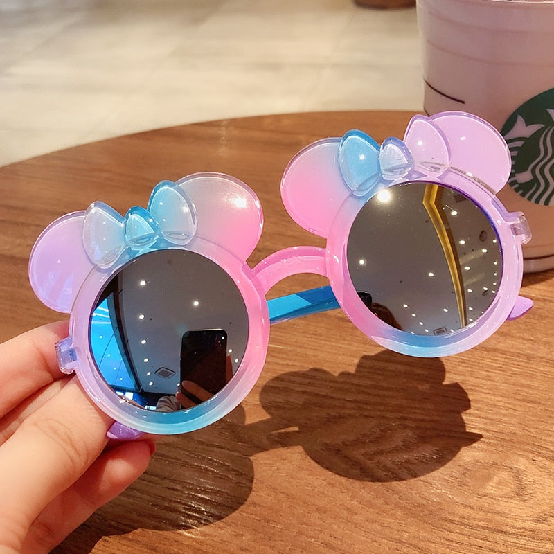 2022 Boy Girl Cute Cartoon Bear Shape Fashion Round Sunglasses Children Vintage Sunglasses UV Protection Classic Kids Eyewear