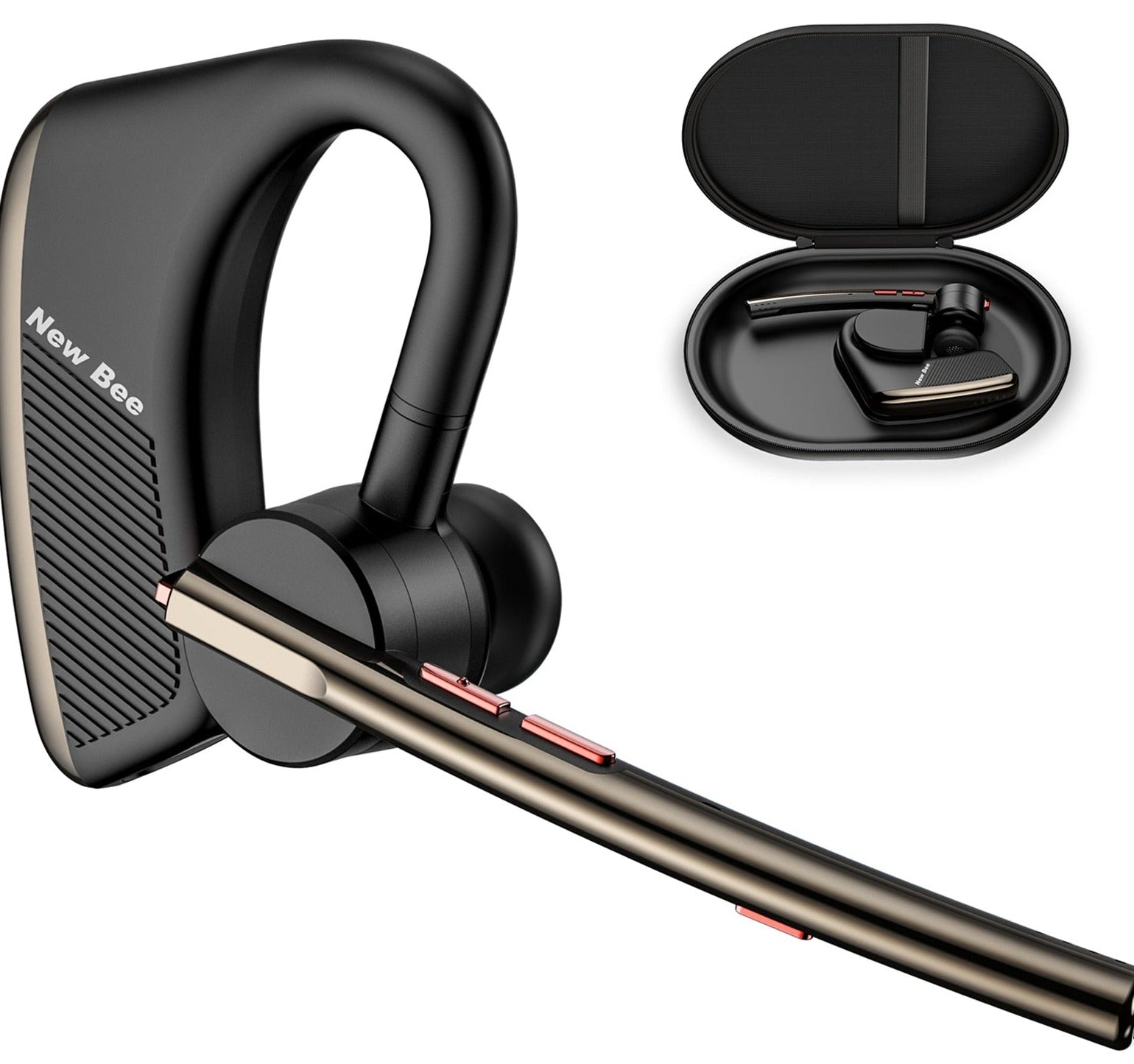 New Bluetooth 5.2 Headset Wireless Earphones Headphone with Dual Mic Hands-free Earpiece CVC8.0 Noise Cancelling Earbuds