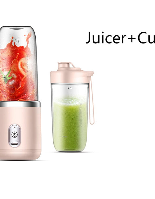 Load image into Gallery viewer, 6 Blades Portable Juicer Cup Juicer Fruit Juice Cup Automatic Small Electric Juicer Smoothie Blender Ice CrushCup Food Processor
