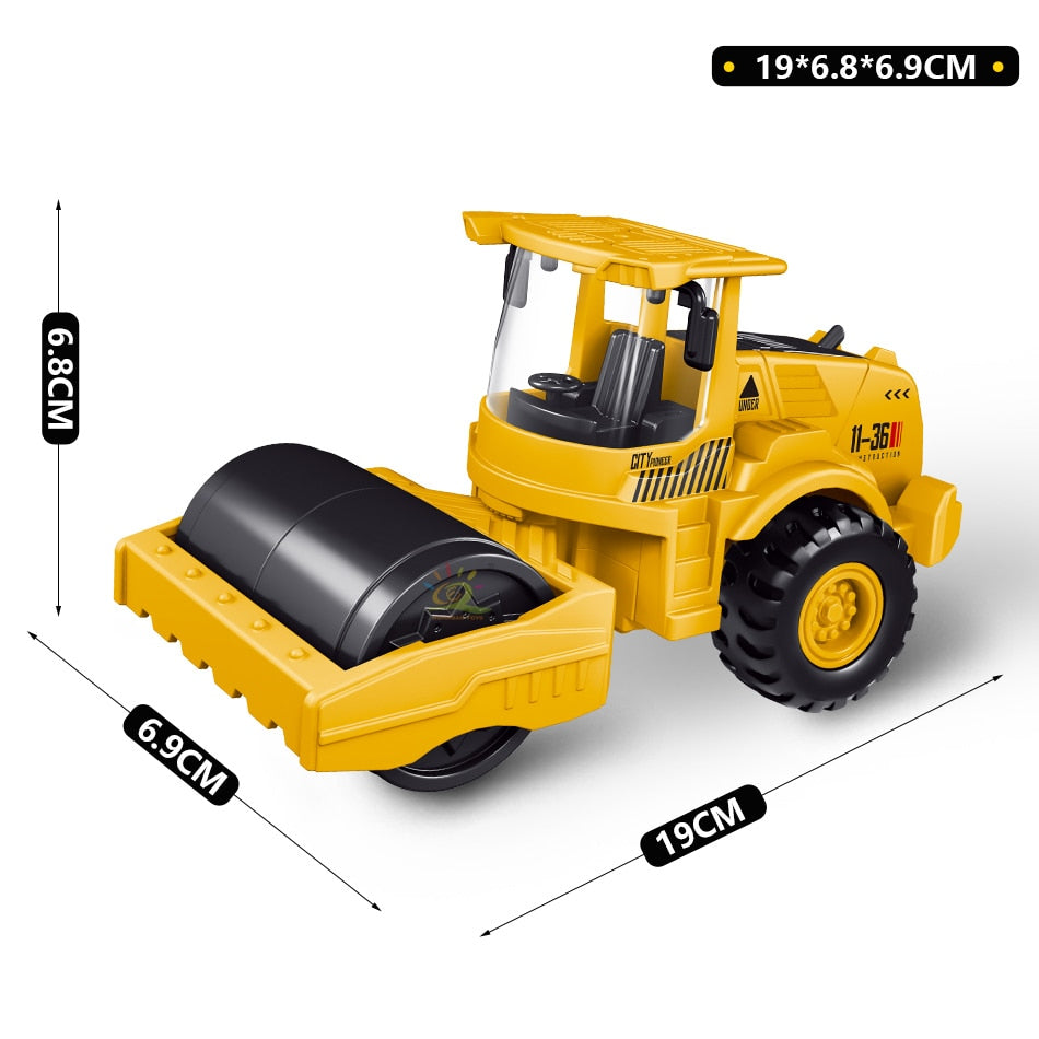 Engineering Plastic Inertia Car City Construction Excavator Crane Dump Truck Classic Vehicle Toys For Children