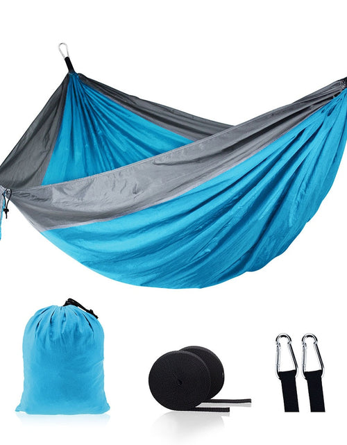 Load image into Gallery viewer, 86x35inch Outdoor Single Camping Hammock High Quality Portable Lightweight Parachute Hammocks for Park Travel Adventure Patio
