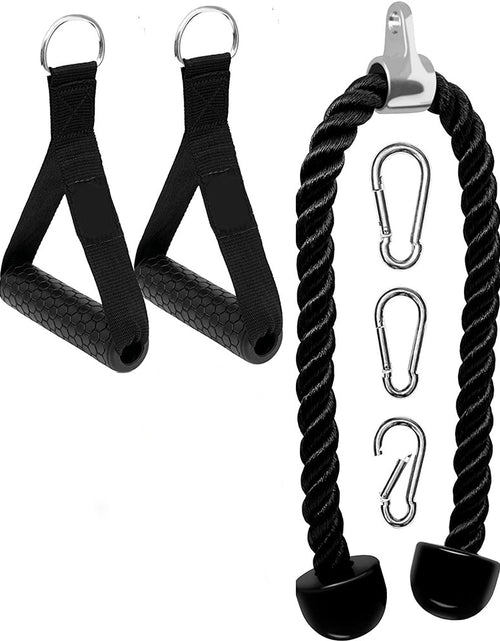 Load image into Gallery viewer, Gym Accessories Fitness Tricep Rope Cable Pull Down Rope Exercise Equipment Weights Handles Workout Muscle Training For Fitness
