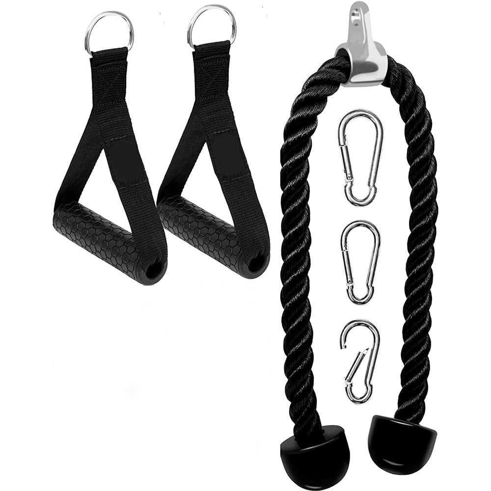 Gym Accessories Fitness Tricep Rope Cable Pull Down Rope Exercise Equipment Weights Handles Workout Muscle Training For Fitness