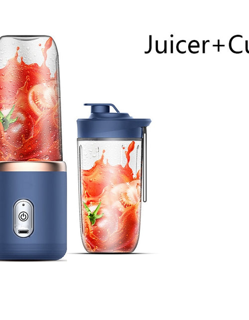 Load image into Gallery viewer, 6 Blades Portable Juicer Cup Juicer Fruit Juice Cup Automatic Small Electric Juicer Smoothie Blender Ice CrushCup Food Processor
