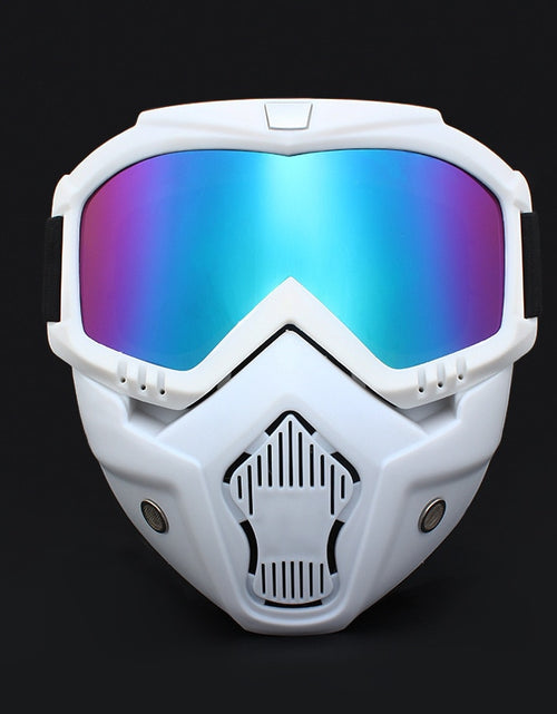 Load image into Gallery viewer, White Cycling Riding Motocross Sunglasses Ski Snowboard Eyewear Mask Goggles Helmet Tactical Windproof Motorcycle Glasses Masks
