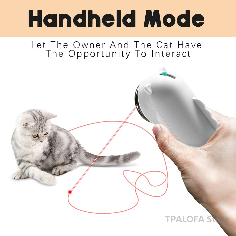 Automatic Cat Toys Interactive Smart Teasing Pet LED Laser Indoor Playing Cat Toy Handheld Electric Toys For Cats Accessories