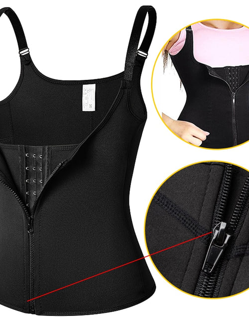 Load image into Gallery viewer, Waist Trainer Body Shaper for Women Plus Size 2 Straps Steel Bones Workout Sauna Trimmer Neoprene Slimming Exercise Corset Tops
