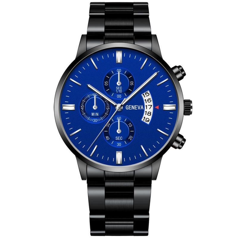 hombre Fashion Men Stainless Steel Watch Luxury Calendar Quartz Wrist Watch Business Watches for Man Clock montre homme