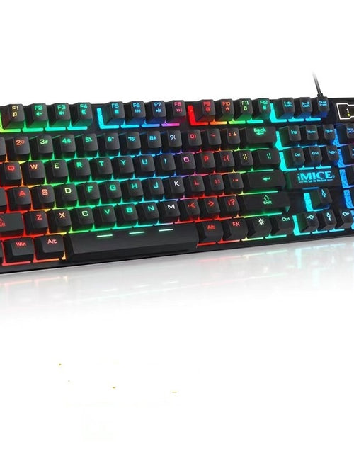 Load image into Gallery viewer, Gaming keyboard Gamer keyboard with backlight USB 104 Rubber keycaps RGB Wired Ergonomic Russian keyboard For PC laptop
