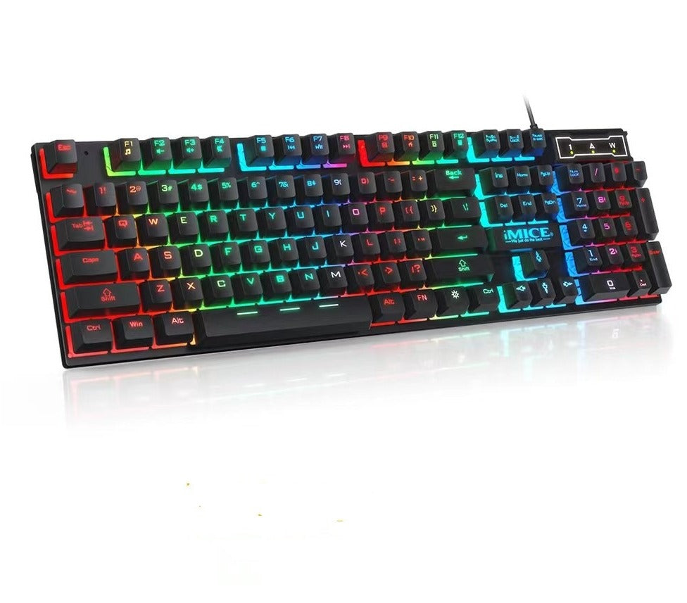 Gaming keyboard Gamer keyboard with backlight USB 104 Rubber keycaps RGB Wired Ergonomic Russian keyboard For PC laptop