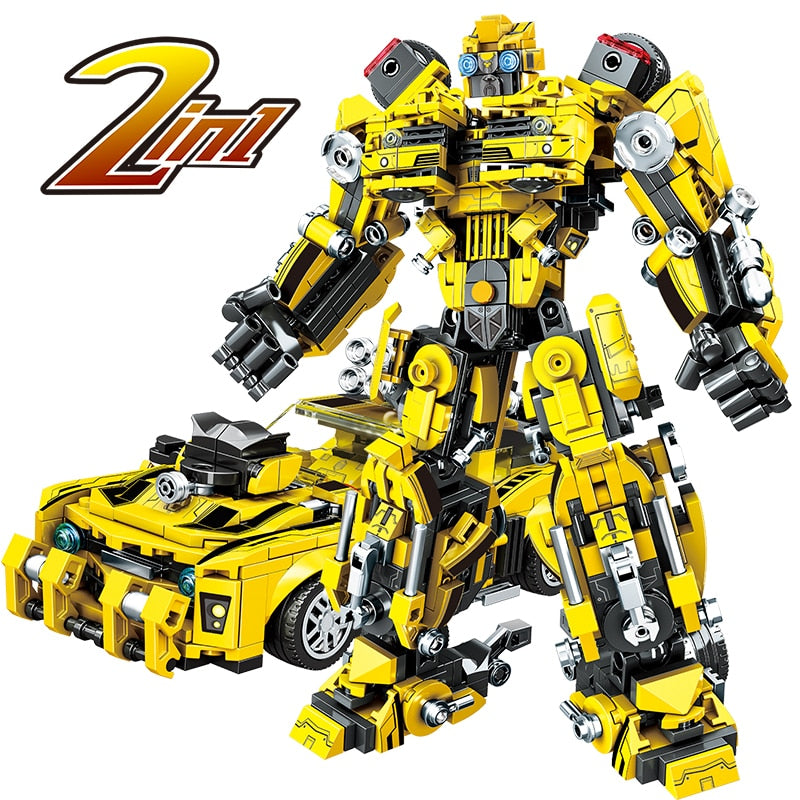 2 in 1 Deformation Robot Building Blocks Sets Bricks Toy Transform Cars Birthday Toys Kids Children Gifts for Boys