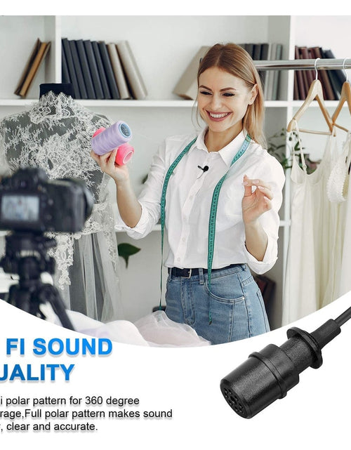 Load image into Gallery viewer, BY-M1 Condenser Lavalier Lapel Clip-on Microphone 3.5mm TRRS 6M Mic For PC iphone DSLR Camera YouTube Recording Streaming
