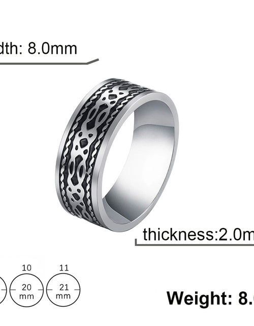 Load image into Gallery viewer, Stainless Steel Ring for Men Women 8MM Wide Geometric Casual Finger Rings 2023 Fashion Jewelry Wedding Gift for Lover
