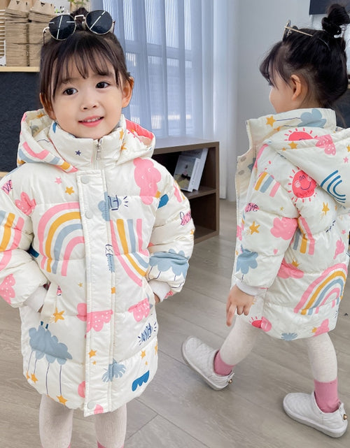 Load image into Gallery viewer, 2022 New Girls Boys Down Jacket Winter Coats Children Clothes Hooded Windbreaker Coat For Kids 2-7 Years Cotton Warm Outerwear
