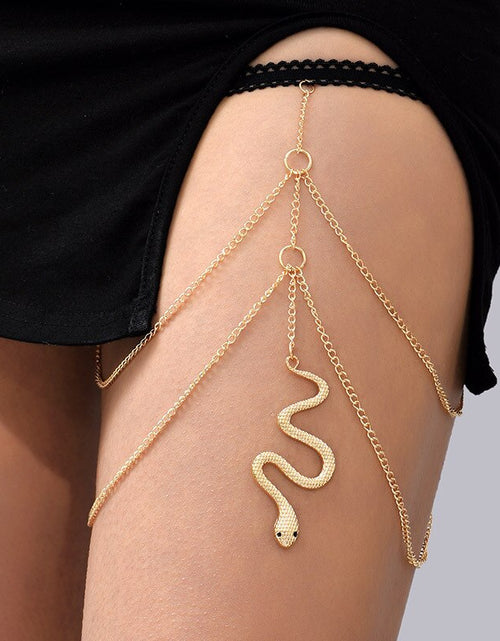 Load image into Gallery viewer, Multi-layer Metal Thigh Chain Sexy Imitation Pearl Leg Chain for Women Bohemian Style Body Chain Personality Leg Jewelry
