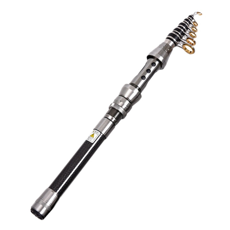 1.5M 1.8M 2.1M 2.4M Telescopic Fishing Rod High Carbon Fiber spinning