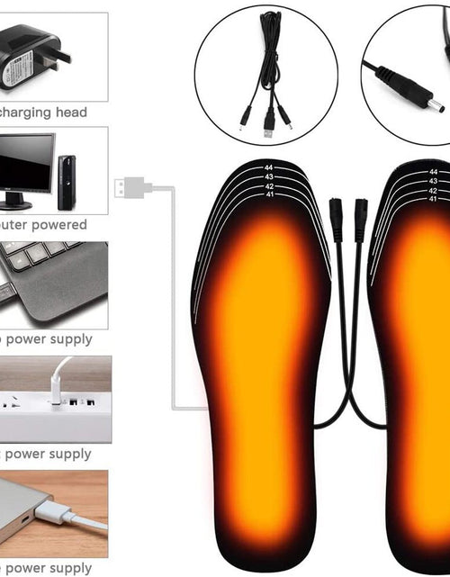 Load image into Gallery viewer, USB Heated Shoe Insoles Electric Foot Warming Pad Feet Warmer Sock Pad Mat Winter Outdoor Sports Heating Insole Winter Warm
