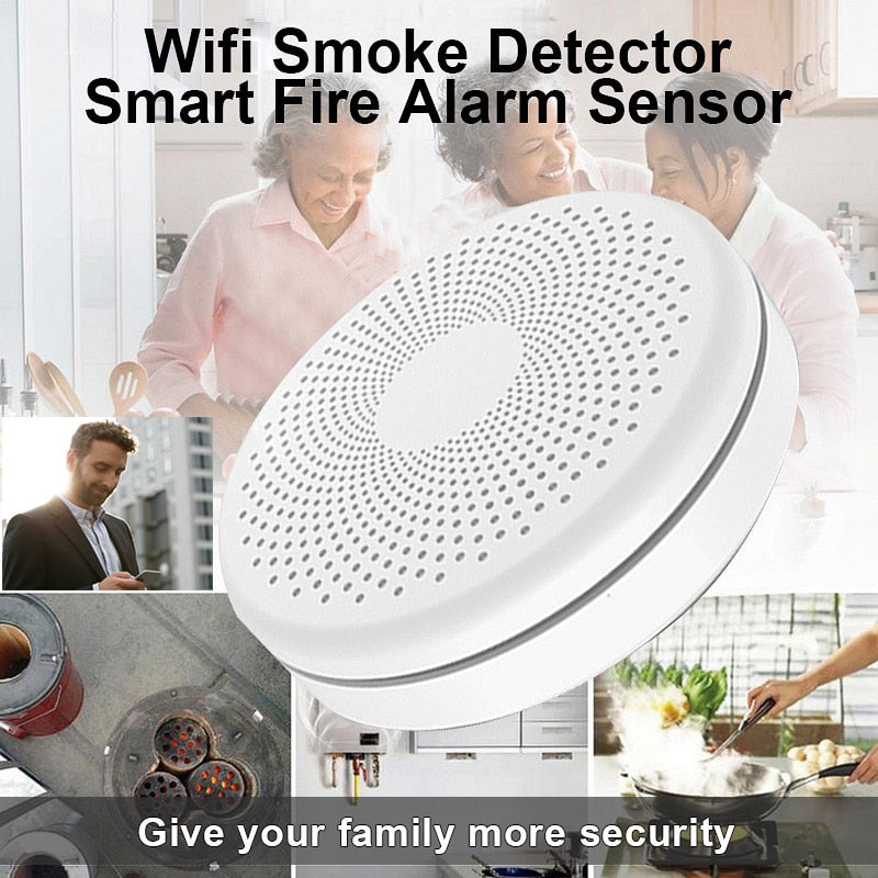 2 in 1 Version WiFi Function Tuya And Smart Life Smoke Detector Sensor &amp; Carbon Monoxide Co Gas Detector Smoke Fire Sound Alarm