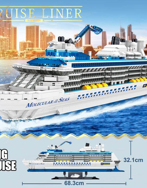 Load image into Gallery viewer, City 2428pcs Cruise Liner Mini Size Model Building Blocks Creative DIY Big Ship Ocean Liner White Boat Bricks Toys For Children
