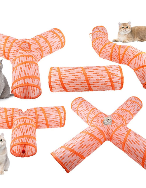 Load image into Gallery viewer, Cats Tunnel Foldable Pet Cat Toys Kitty Pet Training Interactive Fun Toy Tunnel Bored For Puppy Kitten Rabbit Play Tunnel Tube
