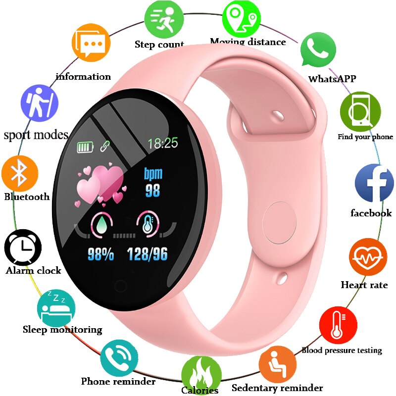 Smart Watch Men Women Bluetooth Fitness Tracker Sport Bracelet Heart Rate Blood Pressure Kids Smartwatch for IOS Android