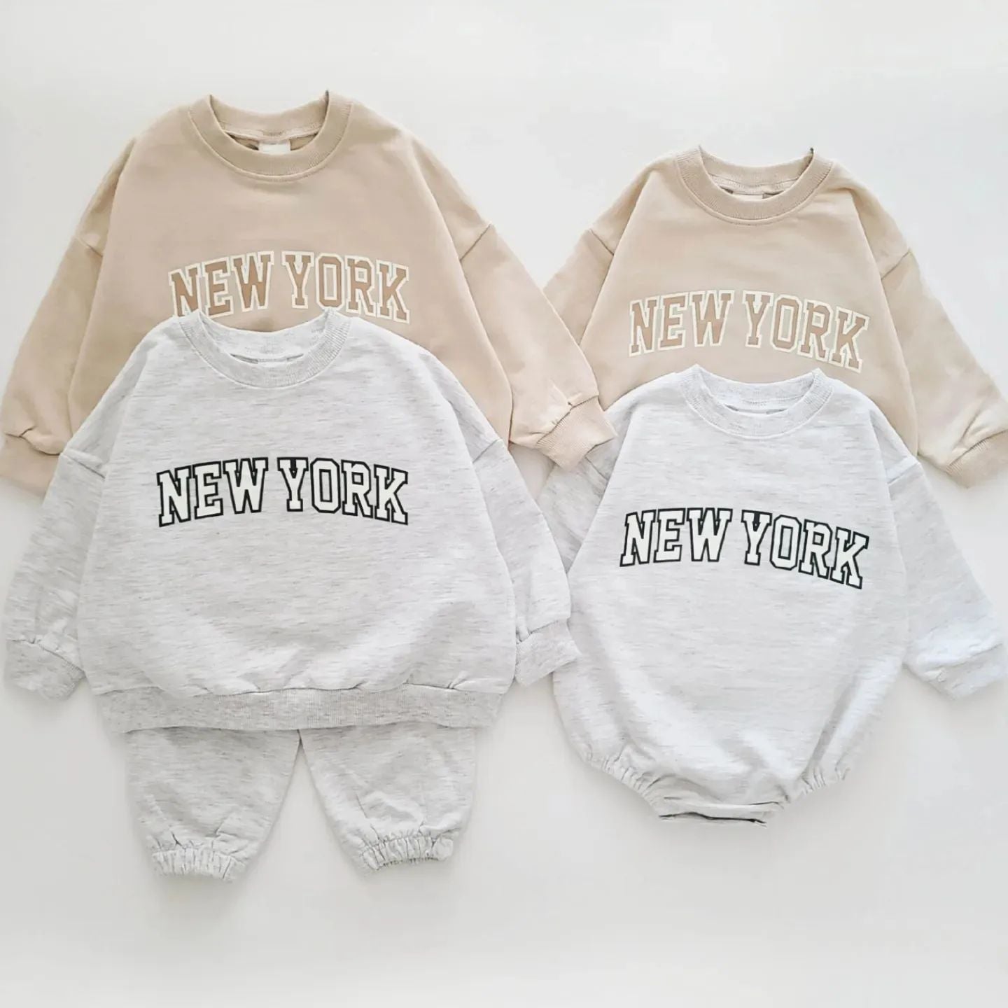 Kids New York Sweatshirt & Jogger Pants Set 2023 Autumn New Baby Girls Clothes Toddler Hoodie and Pants 2 Pcs Outfit