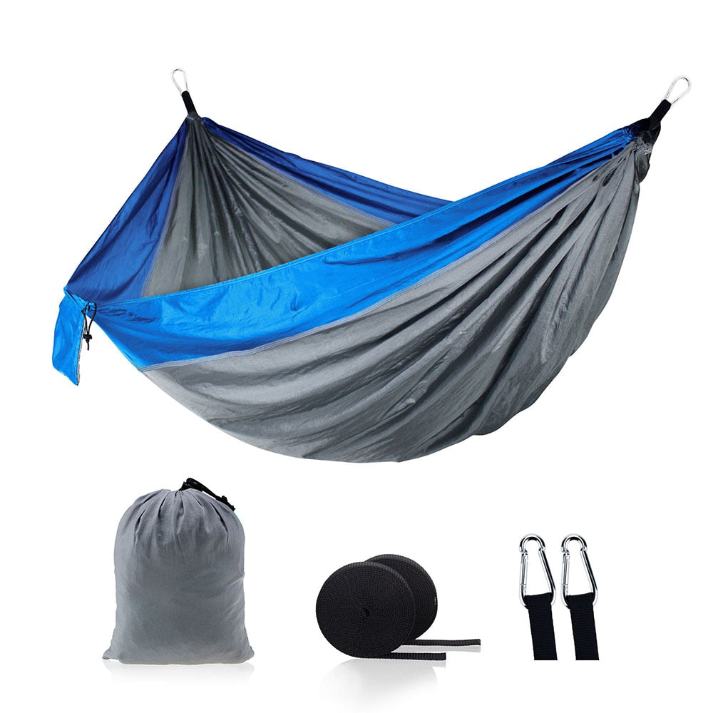 86x35inch Outdoor Single Camping Hammock High Quality Portable Lightweight Parachute Hammocks for Park Travel Adventure Patio