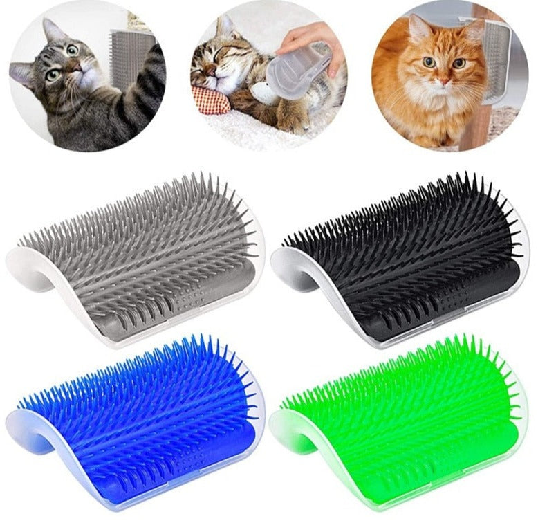 Cat Self Groomer With Catnip Soft Cats Wall Corner Massage Cat Comb Brush Rubs The Face With A Tickling Comb Pet Grooming Supply