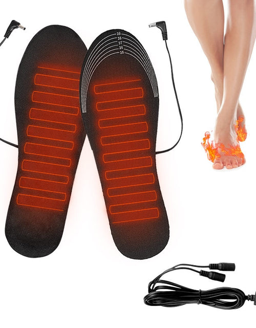 Load image into Gallery viewer, USB Heated Shoe Insoles Feet Warm Sock Pad Mat Electrically Heating Insoles Washable Warm Thermal Insoles Unisex
