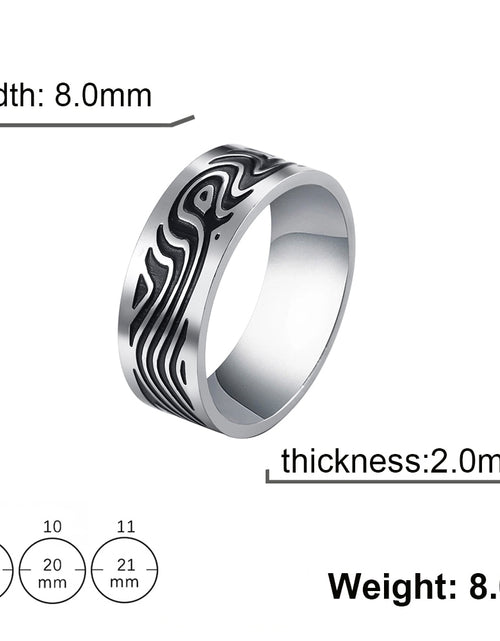 Load image into Gallery viewer, Stainless Steel Ring for Men Women 8MM Wide Geometric Casual Finger Rings 2023 Fashion Jewelry Wedding Gift for Lover
