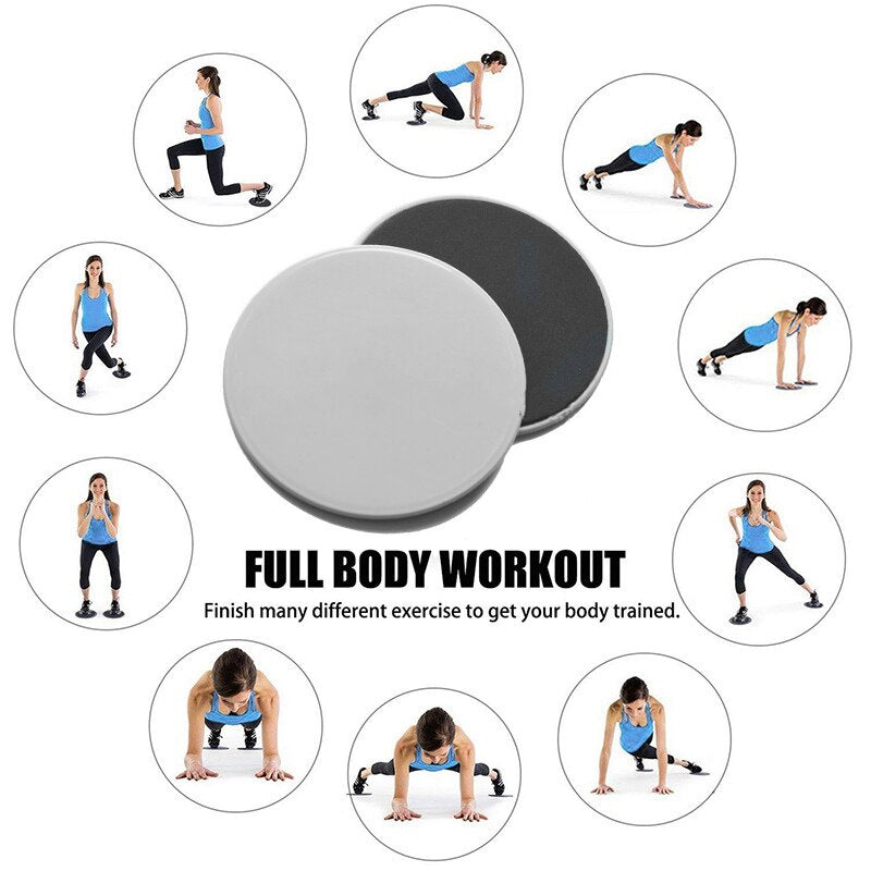 2PCS Gliding Discs Slider Fitness Disc Exercise Sliding Plate Abdominal Core Muscle Training Yoga Sliding Disc Fitness Equipment