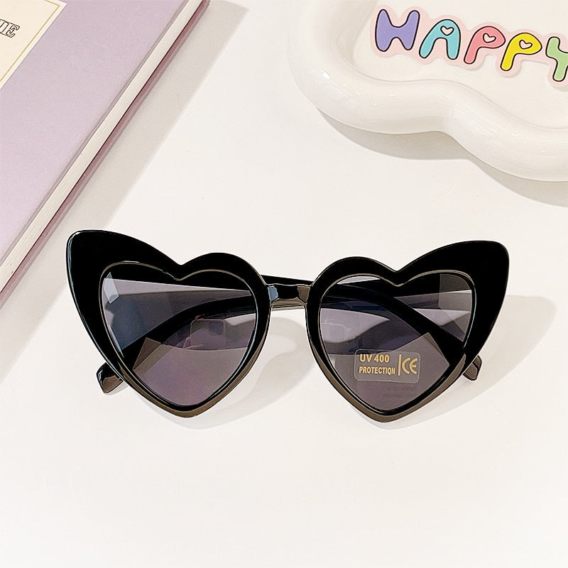 2023 New Kids Cartoon Heart Sunflower Fruit Rabbit Ears Sunglasses Girls Boy Children Outdoor Round Polarized UV400 Sun Glasses