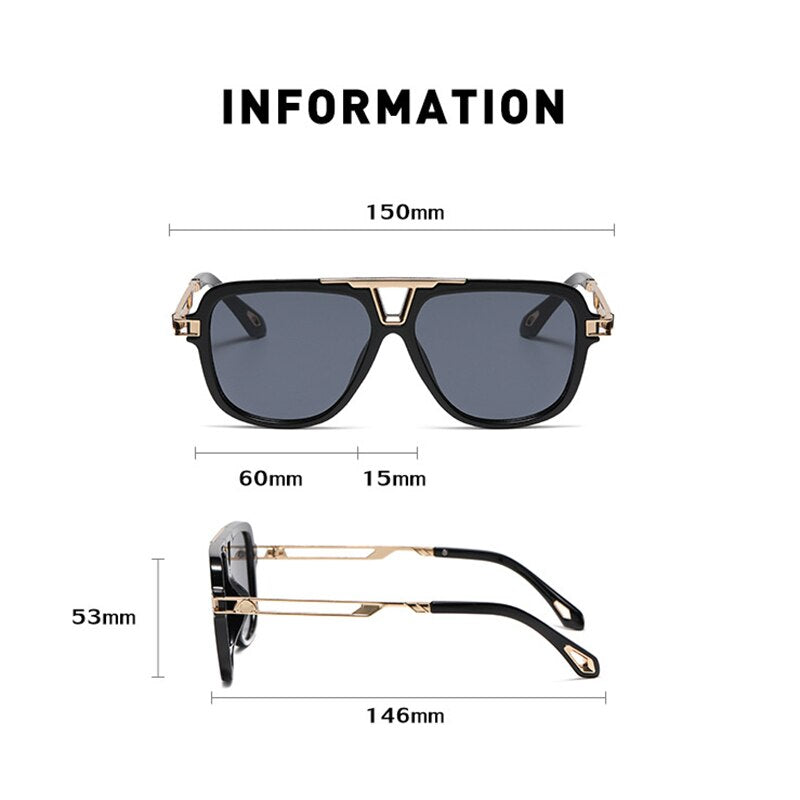 Vintage Sunglasses For Men Punk Retro Square Sunglasses Women Luxury Fashion Glasses Dropshipping Trending Gafas De Sol Lentes