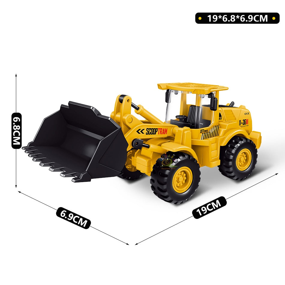 Engineering Plastic Inertia Car City Construction Excavator Crane Dump Truck Classic Vehicle Toys For Children