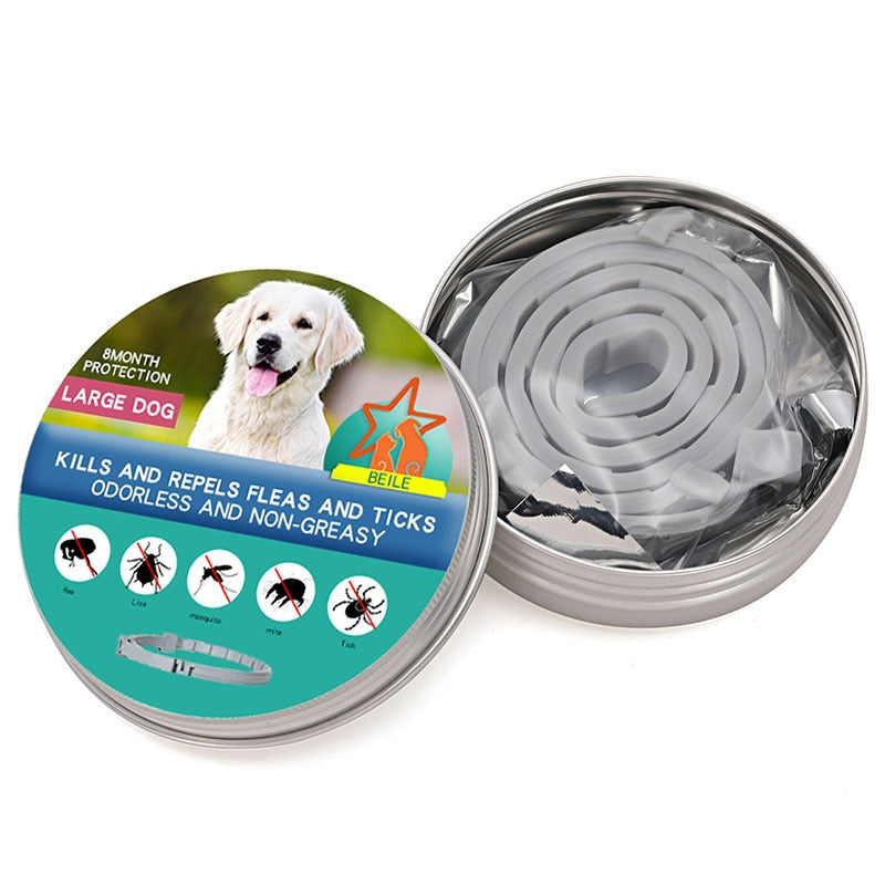 Retractable Dogs Mosquitoe Repellent Collar Pet Antiparasitic Anti Flea Tick Collar For Small Large Dog Cat Leash Pet Products