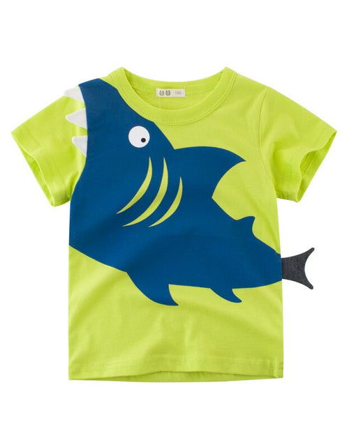 Load image into Gallery viewer, Baby Boy  Summer T-Shirts Kids Toddler Children Cartoon Animals Shark Dinosaur Print Cotton Tee Tops Clothes
