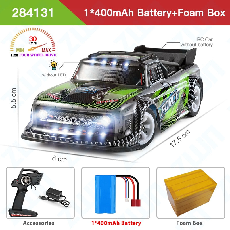 WLtoys 1/28 284131 K989 RC Car 2.4G Remote Control 4WD Offroad Race Car 30KM/H High Speed Competition Drifting Child Toys Gift