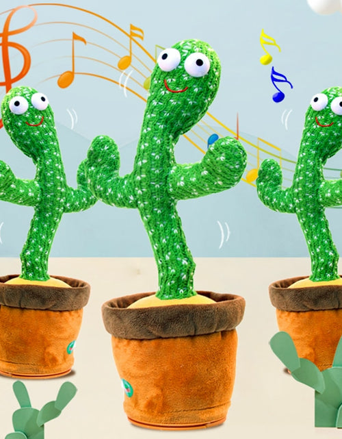 Load image into Gallery viewer, Dancing Cactus Toy Repeat Talking USB Charging Can Sing Record Cactus Bailarín Dansant Kids Education Toys Birthday Present
