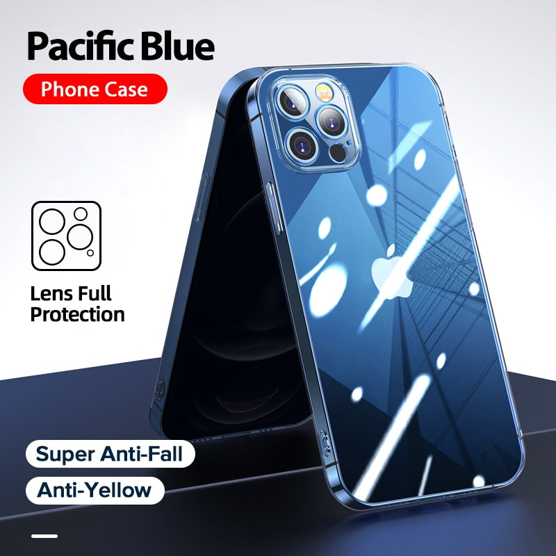 Luxury Case For iPhone 14 13 12 Pro Max TPU+PC Shockproof Phone Cases Full Lens Protection Cover For iPhone 14 13 Case