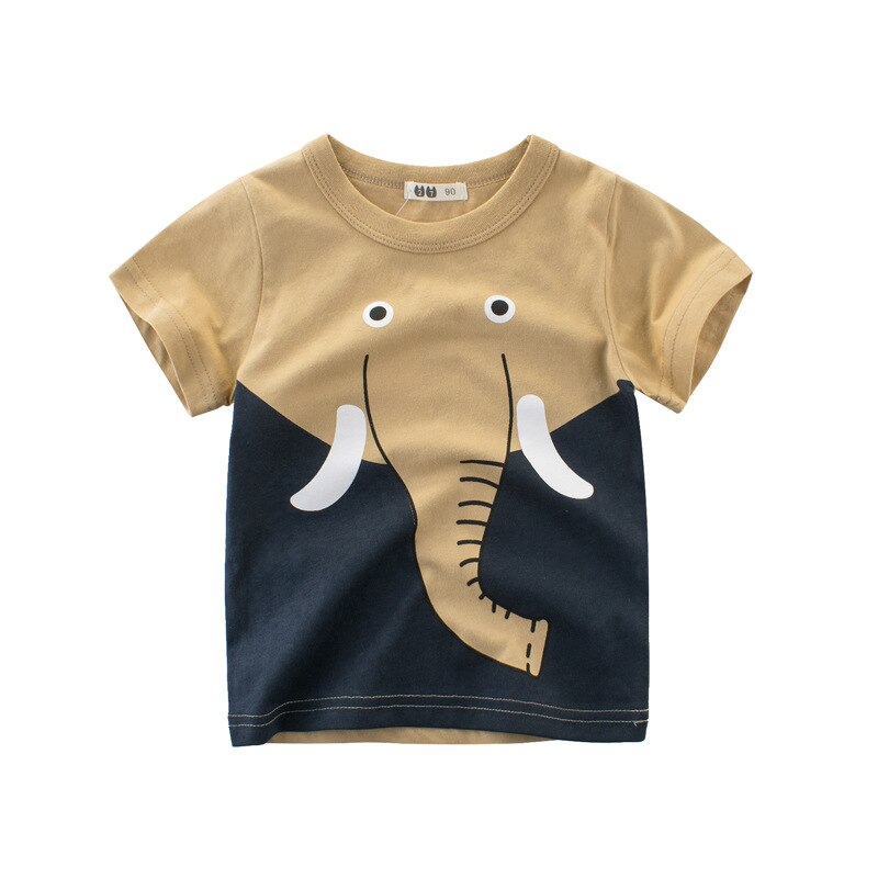 Baby Boy  Summer T-Shirts Kids Toddler Children Cartoon Animals Shark Dinosaur Print Cotton Tee Tops Clothes