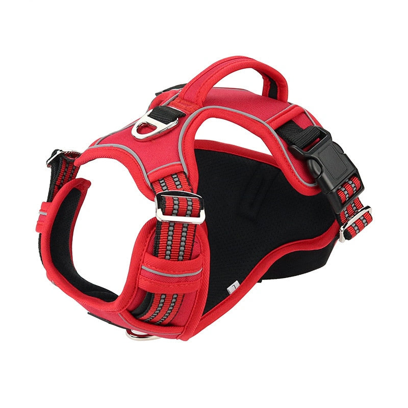 No Pull Dog Harness No Choke Easy Control Handle Reflective Pet Harness 2 Leash Clips Adjustable Soft Padded Dog Vest