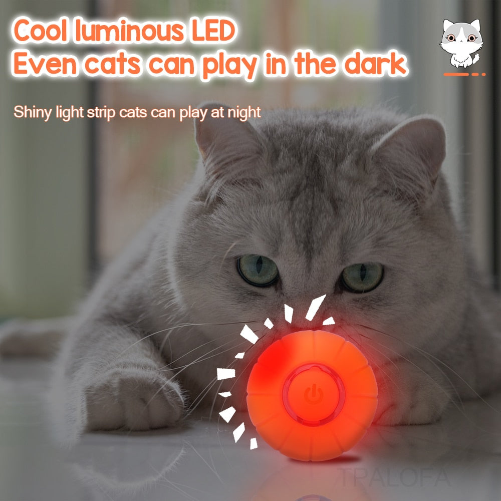 Pet Smart Cat Toy Electric Automatic Bounce Cat Ball Silicone Cat Interactive Toys Self-moving Kitten Toys for Indoor Playing