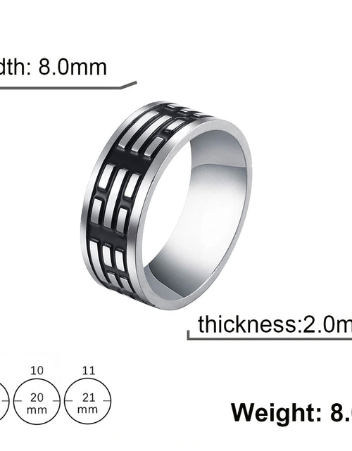 Load image into Gallery viewer, Stainless Steel Ring for Men Women 8MM Wide Geometric Casual Finger Rings 2023 Fashion Jewelry Wedding Gift for Lover
